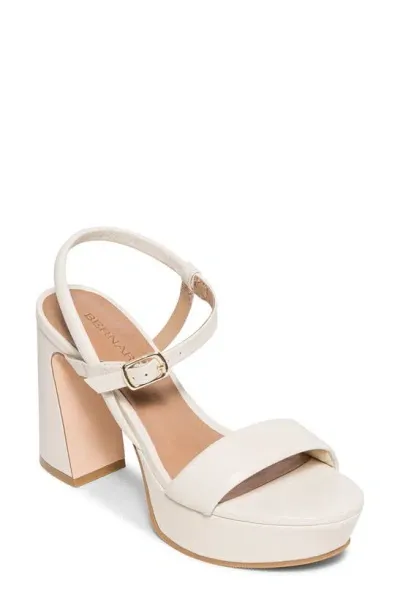 Bernardo Footwear Ventura Ankle Strap Platform Sandal In Eggshell