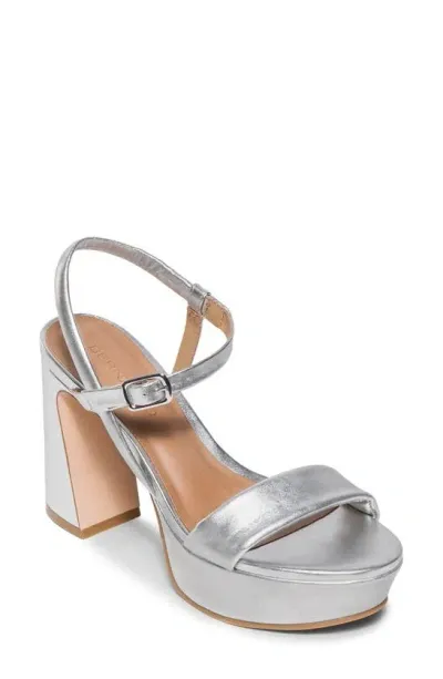 Bernardo Footwear Ventura Ankle Strap Platform Sandal In Silver