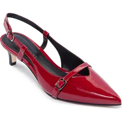 Bernardo Marietta Heels In Dark Red Soft Patent Leather