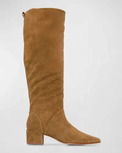 Bernardo Milano Suede Knee Boots In Safari Split Suede