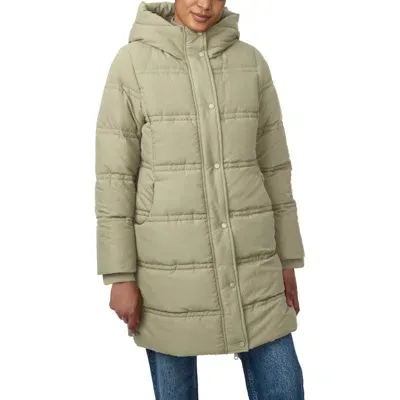 Bernardo Minimalist Double Needle Stitched Puffer Coat In Sage