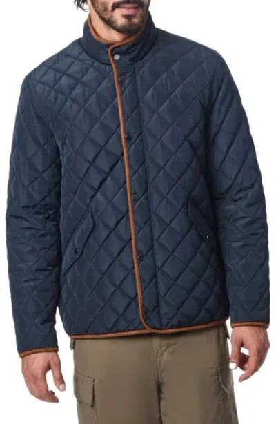 Bernardo Smart Leisure Quilted Barn Jacket In Navy