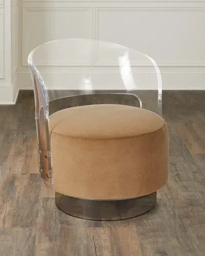 Bernhardt Angelina Swivel Chair In Brown