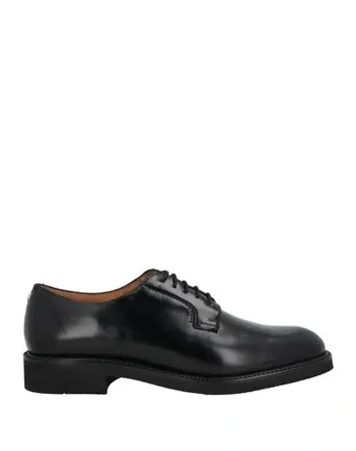 Berwick 1707 Man Lace-up Shoes Black Size 12 Leather In Negro