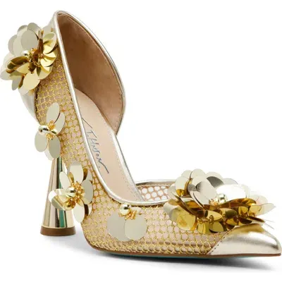 Betsey Johnson Nash Half D'orsay Pump In Gold