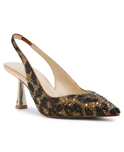 Betsey Johnson Women's Clark Slingback Evening Pumps In Leopard