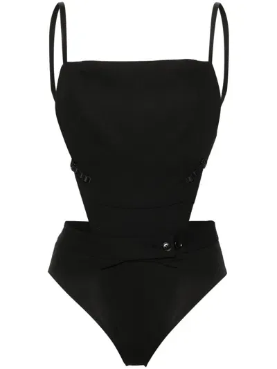 Bettter Cut-out Bodysuit In Black