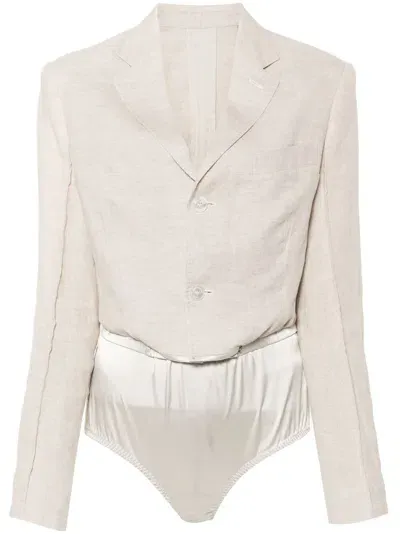 Bettter Body Mit Blazer-style In Nude