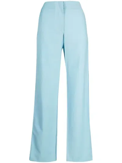 Bevza High-waisted Wide-leg Trousers In Blue