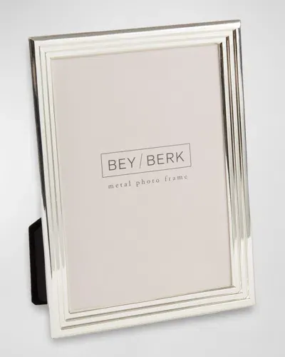 Bey-berk Lance Metal 8"x10" Picture Frame In Metallic