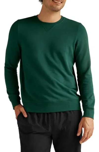 Beyond Yoga Always Beyond Crewneck Sweatshirt In Dark Spruce Green