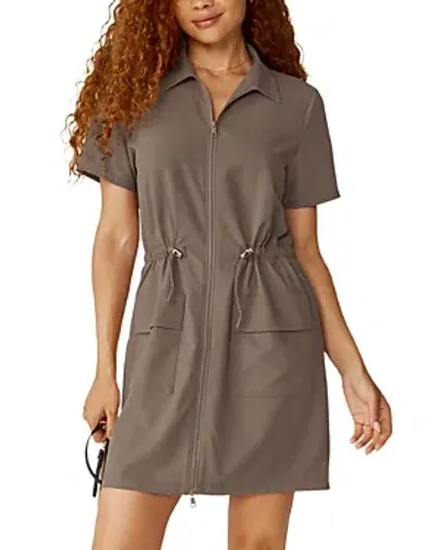 Beyond Yoga City Chic Zippered Dress In Dune