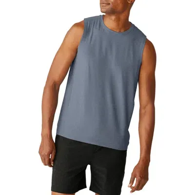 Beyond Yoga Featherweight Freeflo 2.0 Muscle Tank In Shadow Blue Heather