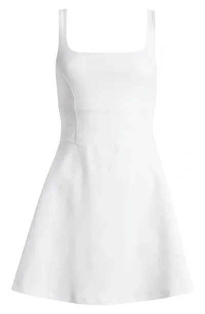 Beyond Yoga Garden Party Space Dye Sleeveless Minidress In Cloud White