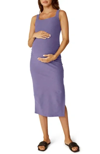 Beyond Yoga Icon Maternity Dress In Indigo Heather