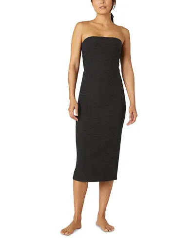 Beyond Yoga Space Dye Strapless Dress In Darkest Night