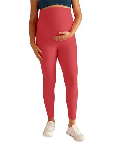 Beyond Yoga Space Dyed Love The Bump Maternity Leggings In Coral Glow