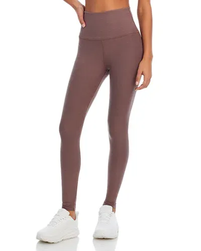 Beyond Yoga Spacedye Caught In The Midi High Waisted Legging In Truffle Heather