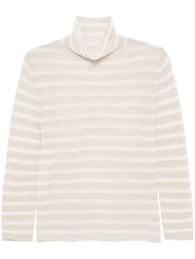 Beyou Cashmere Turtle Neck Sweater In Beige