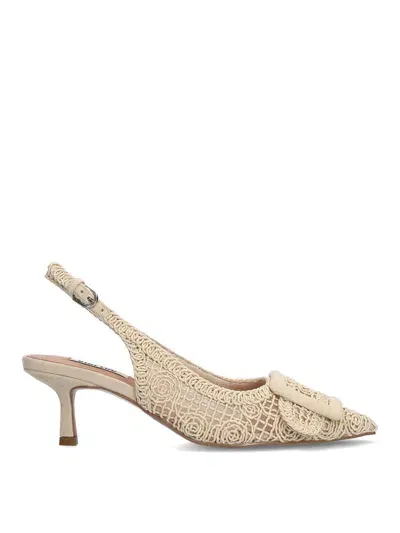 Bibi Lou Dalila 55mm Slingback Ballerina Shoes In Beige