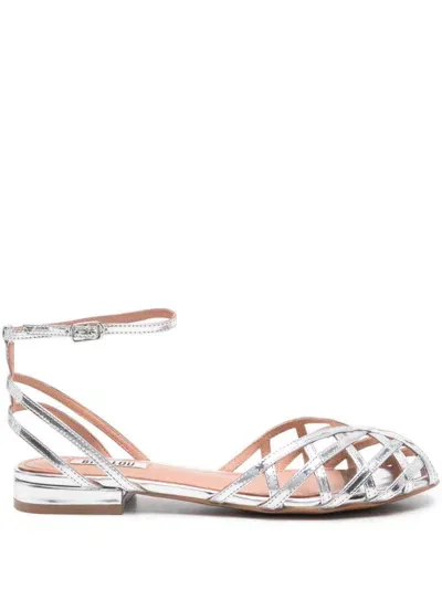 Bibi Lou Juliette Leather Sandals In Silver