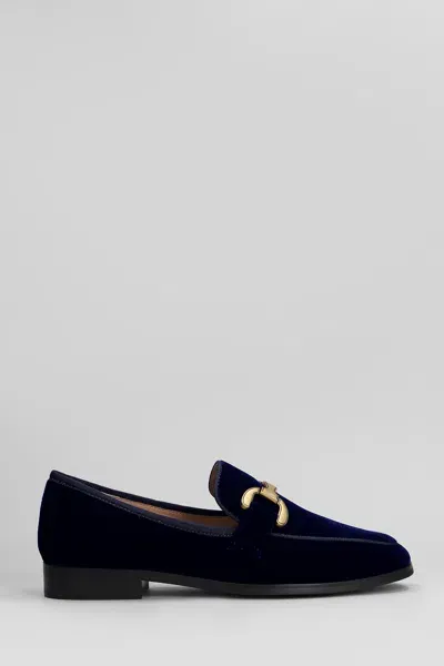 Bibi Lou Vela Loafer Loafers In Blue Velvet