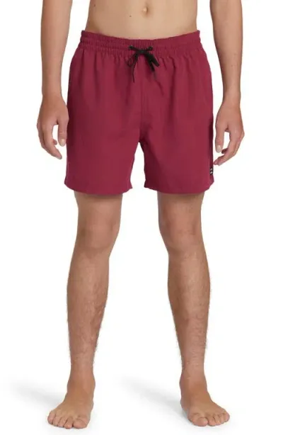 Billabong All Day Layback Swim Trunks In Blood