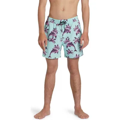 Billabong Good Times Layback Swim Trunks In Matcha