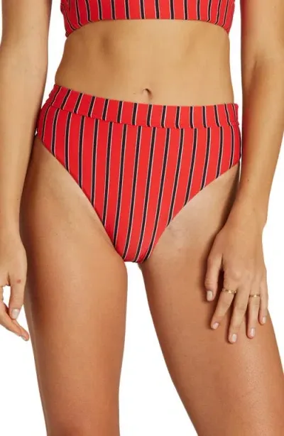 Billabong Hot For Now High Waist Swim Bottoms In Fuego