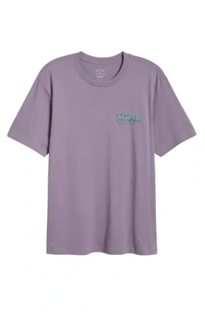 Billabong Lizard Logo Organic Cotton Graphic T-shirt In Purple Ash