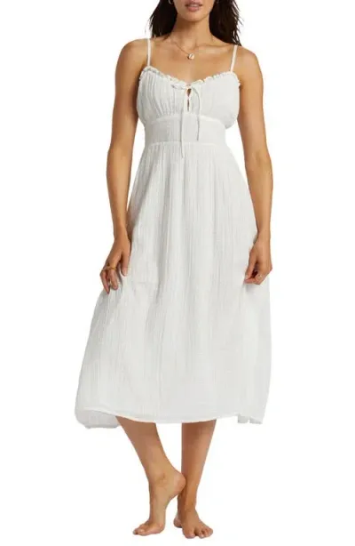 Billabong Pretty Perfect Cotton Gauze Midi Sundress In White