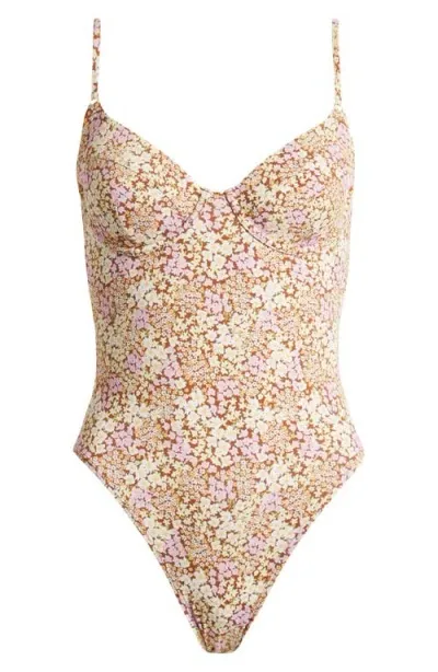 Billabong Ready For Sun Morgan One-piece Swimsuit In Toasted Coconut