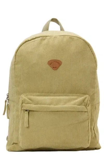 Billabong School's Out Corduroy Backpack In Willow