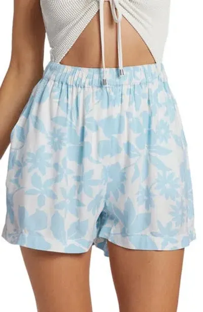 Billabong Sea Ya Leaf Print Shorts In Bliss Blue