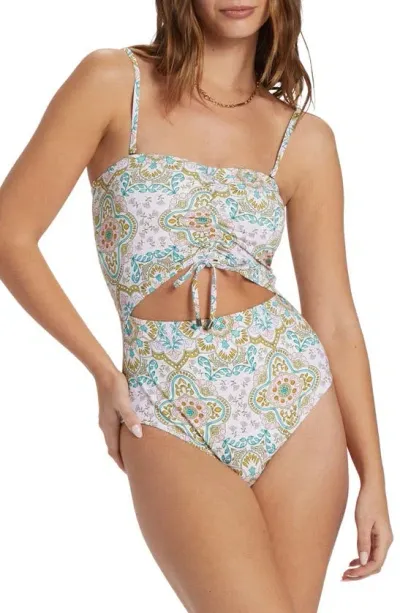 Billabong Summerside Drew Cutout One-piece Swimsuit In Salt Crystal