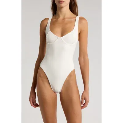 Billabong Tanlines Emma Underwire One-piece Swimsuit In Salt Crystal