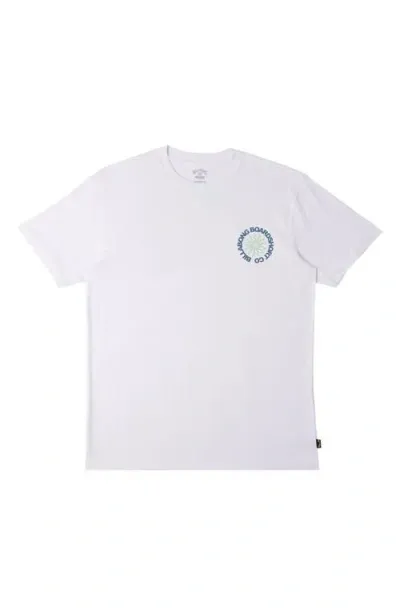 Billabong Whirlpool Cotton Graphic T-shirt In White