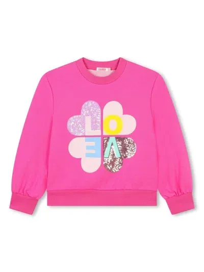 Billieblush Sweatshirt In Pink & Purple