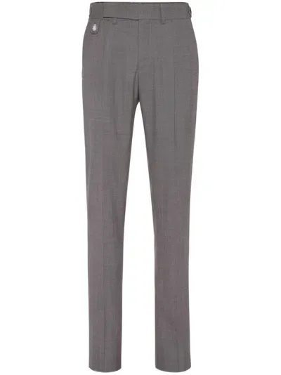 Billionaire Creased Chino Trousers In Grey