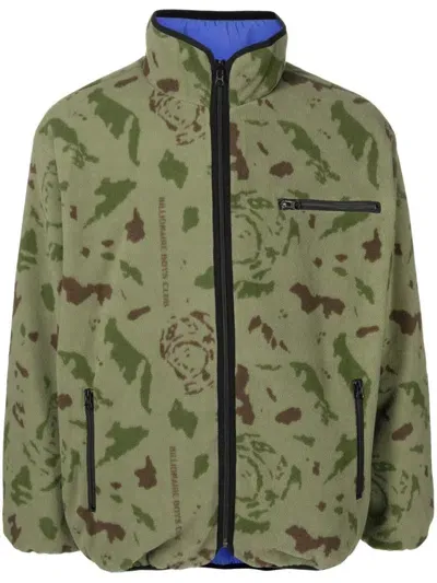 Billionaire Reversible Fleece Jacket In Green