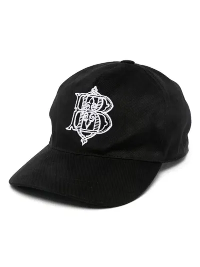 Billionaire Logo-embroidered Cap In Black