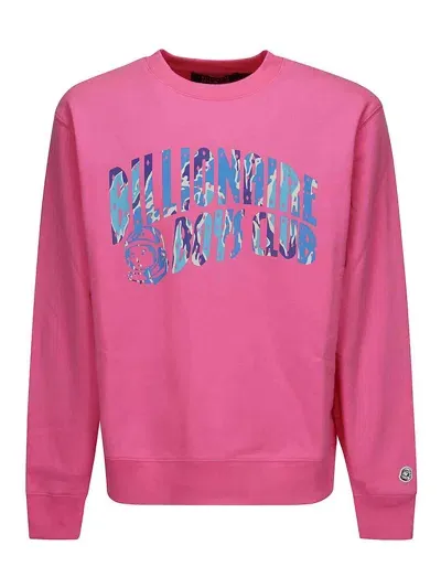 Billionaire Pink Long-sleeved Crew-neck Sweatshirt In Fuchsia