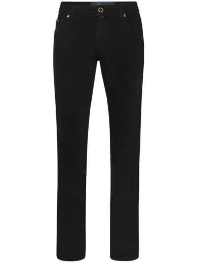 Billionaire Super Straight-leg Trousers In Black