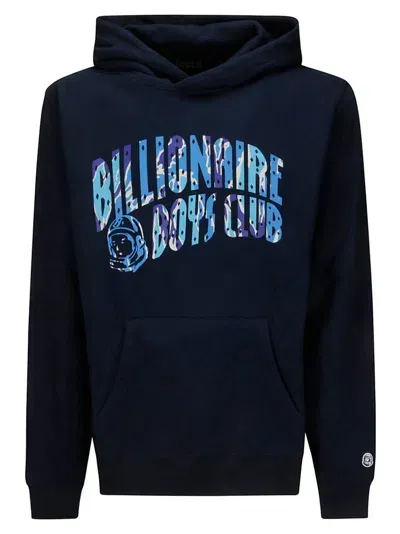 Billionaire Boys Club Logo Printed Hoodie In Navy