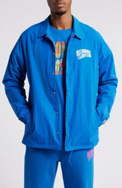 Billionaire Boys Club Men's Helmet Coach Jacket In Olympian Blue