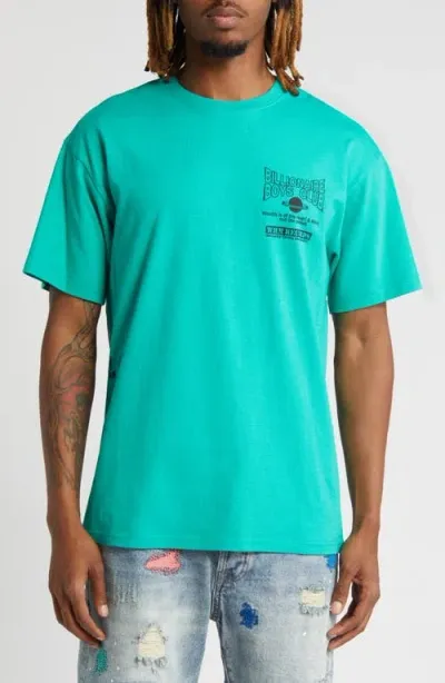 Billionaire Boys Club Whim Records Cotton Graphic T-shirt In Sea Green