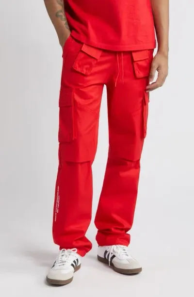 Billionaire Boys Club Flagship Ii Cargo Pants In Poppy Red