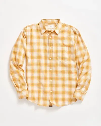 Billy Reid Bold Shadow Plaid Cypress Shirt - Wheat