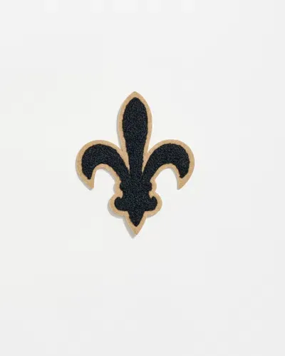 Billy Reid Collegiate Fleur De Lis Patch In Black