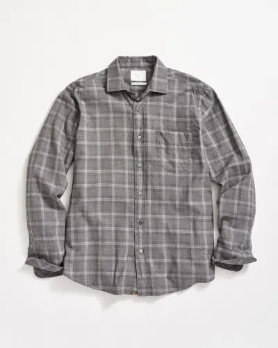 Billy Reid Micro Shadow Plaid Cypress Shirt In Black Multi